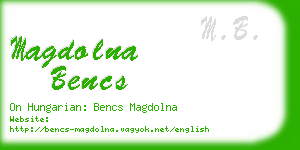 magdolna bencs business card